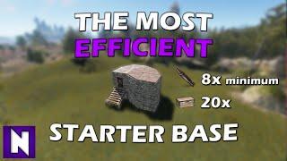 RUST - THE MOST EFFICIENT STARTER BASE - 8 rockets to TC, 20 large boxes