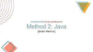 Arrays: Left Rotation HackerRank Solution -Java (Version 2)