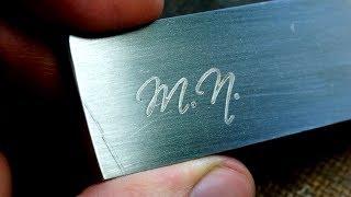 How to easily Etch the Logo in Steel using salt and batteries. A short Tutorial