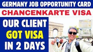 Germany Opportunity Card Visa Got in 2 days From Embassy | Chancenkarte Visa Approved| Process | Law