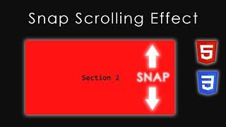 Make a Snap Scrolling Effect | Snap To Next Page | HTML & CSS Tutorial