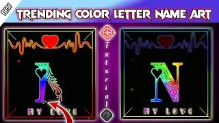 New Trending Colorfull Letter Draw Name Arrt Status Editing in Alight Motion + Kinemaster by SC 2021