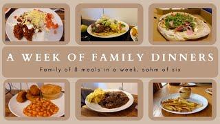 WEEK 59| FAMILY DINNERS OF THE WEEK | family of eight, evening meal ideas, meal plan