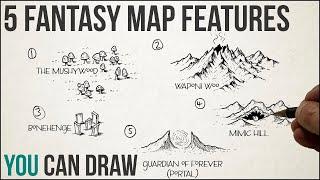 How to Draw Fantasy Map Features | 5 ways to make your maps more interesting.