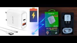 Oraimo 18W USB Type-C Dual Output Super Fast Charger for iPhone and Android