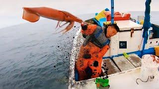 Giant Squid Attacks: Fishing Funnies | TOP Unbelievable Fishing Moments You’ve Never Seen Before!