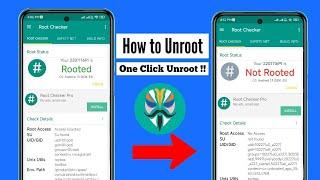 How to Unroot any Smartphone | How to Unroot Magisk Rooted Phone | One Click Unroot |