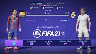 FIFA 21 - FC Barcelona Vs Real Madrid FULL GAMEPLAY - PS4/HD