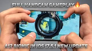 iPhone XS Max PUBG Mobile New Full Handcam Gameplay  | A12 Bionic in iOS 17.5.1 After New Update!
