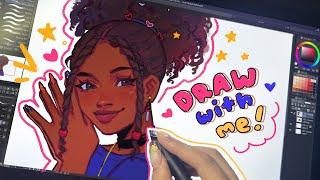  draw with me | how to open commissions, how i started my art career | CLIP STUDIO PAINT