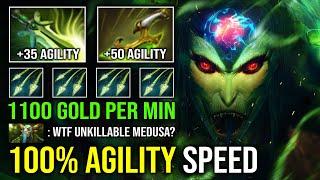 100% CAN'T KILL Max Agility Speed 1v5 Multishot Arrow 1100 GPM Crazy Farm Medusa Dota 2