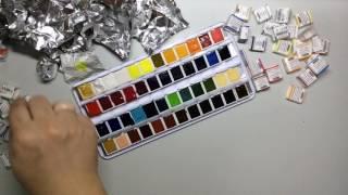 Unboxing Schmincke Horadam Watercolour 48 Pan set