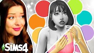 I Tried Making Rainbow Sims.. But I Can't See Any Colour?? // Sims 4 Black and White CAS Challenge