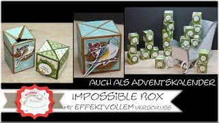 besondere Verpackung - Impossible Box basteln - Wow Öffnung - Adventskalender - Stampin'Up! - Anleit