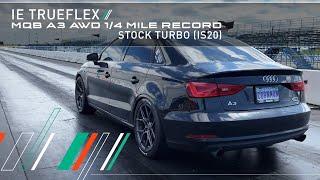 IE TrueFlex MQB A3 AWD 1/4 Mile Record Run on Stock IS20 Turbo