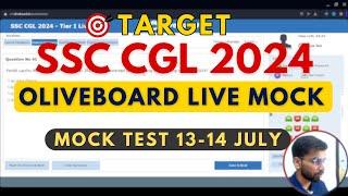 Oliveboard Live Mock Test Today | 13-14 July CGL Pre | Tushar Gupta(CGA Acc.) #ssc #oliveboard