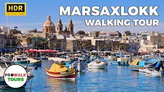 Marsaxlokk, Malta Walking Tour HDR 4K 60fps with Captions - Prowalk Tours