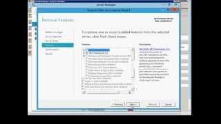 How to remove server roles or features from Windows Server 2012
