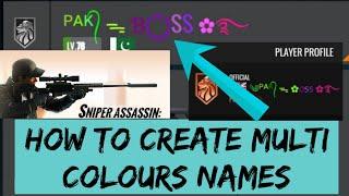 sniper3D multiple colours names how to create colourful names for sniper3D stylish fonts @asadjan55