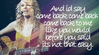 Taylor Swift - If This Was a Movie Official Lyrics