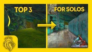 TOP 3 Rat Holes On Crystal Isles W/ FULL BASE DESIGNS For SOLOS | ARK: Survival Evolved