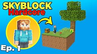 I Tried Minecraft Skyblock, but it's HARDCORE Survival (#1)