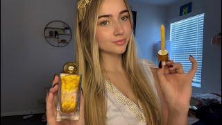 ASMR Greek Goddess Does Your Skincare Roleplay (personal attention, layered sounds)