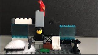 Tony Montana Scarface with pile of cocaine the LEGO version