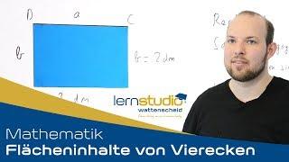 Flächeninhalte von Vierecken - Mathematik Nachhilfe