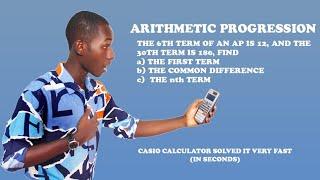 ARITHMETIC PROGRESSION CALCULATOR TRICKS: Solve fast with casio fx-991 es plus calculator. 