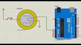 Piezo Electric sensor simulation in proteus