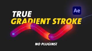 FINALLY a TRUE GRADIENT STROKE Along a Path | Easy After Effects Tutorial | No Plugins!