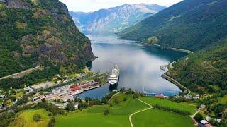 Aerial Views of Aurlandsfjord