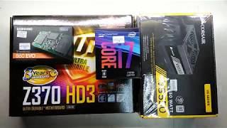Intel Core i7 8700 Gigabyte Z370 HD3 Samsung 860 EVO M.2 SSD Segotep LUX II