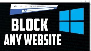 How To Block Any Website In Windows 10 PC