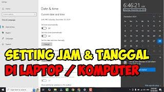 cara setting jam dan tanggal di laptop komputer