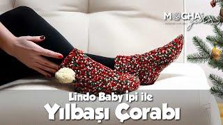  Lindo Baby İpi ile Yılbaşı Çorabı Nasıl Yapılır? | Kolay Örgü Tarifi 