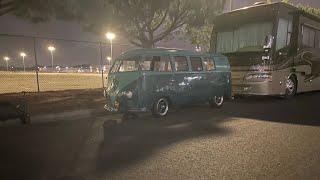 1954 vw Barndoor bus drive to OCTO bus show