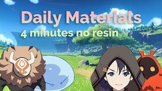 Daily materials you should farm - Genshin Impact