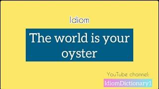 “ The world is your oyster “ meaning | improve your English by learning idiom #IdiomDictionary