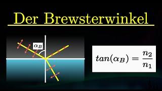 Der Brewsterwinkel - Polarisation durch Reflexion (EINFACH erklärt!)