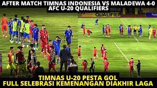 AFTER MATCH INDONESIA VS MALADEWA 4-0. TIMNAS U20 PESTA GOL, FULL SELEBRASI KEMENANGAN DIAKHIR LAGA