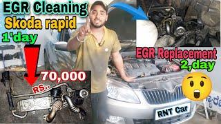 EGR Cleaning(And)EGR Replacement ||how to replacement EGR Skoda rapid||#rnt#car #service