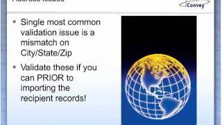Data Validation Best Practices powered by Convey January 2011