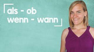 Learn the difference between "if" and "when" in German - als, wenn, ob, wann - A2 [with Jenny]