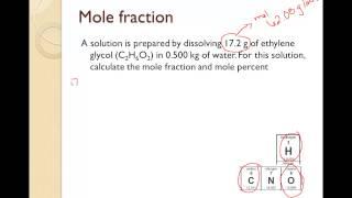 mole fraction and mole percent