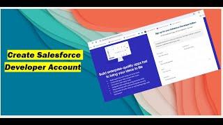 How to Create Developer Account in salesforce