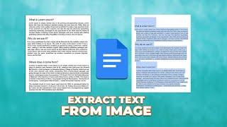 How to extract text from an image in Google Docs