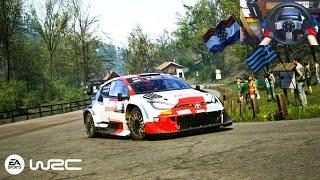 Gameplay EA WRC 2023 Toyota GR Yaris Rally1 in Croatia Stojdraga With Steering Wheel Logitech G27