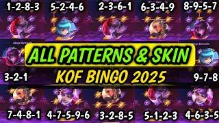 UPDATE!! ALL NEW KOF BINGO PATTERNS & SKIN PROBABILITY | MLBB X KOF 2025 - MLBB